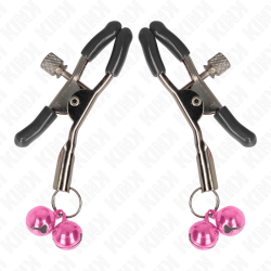 KINK - DOUBLE BELL NIPPLE CLAMP PINK 6 CM
