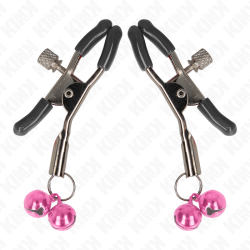 KINK - PINZAS PARA PEZONES CON DOBLE CAMPANILLA ROSA 6 CM