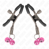 KINK - PINZAS PARA PEZONES CON DOBLE CAMPANILLA ROSA 6 CM