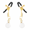 KINK - GLASS BEAD NIPPLE CLAMPS GOLD 6 CM