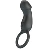 PRETTY LOVE - TRAE ANILLO VIBRADOR CON ESTIMULADOR NEGRO