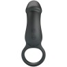 PRETTY LOVE - TRAE ANILLO VIBRADOR CON ESTIMULADOR NEGRO