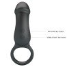 PRETTY LOVE - TRAE ANILLO VIBRADOR CON ESTIMULADOR NEGRO