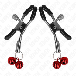 KINK - DOUBLE BELL NIPPLE CLAMP RED 6 CM