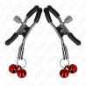KINK - DOUBLE BELL NIPPLE CLAMP RED 6 CM