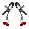 KINK - PINZAS PARA PEZONES CON DOBLE CAMPANILLA ROJO 6 CM