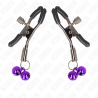 KINK - PINZAS PARA PEZONES CON DOBLE CAMPANILLA VIOLETA 6 CM