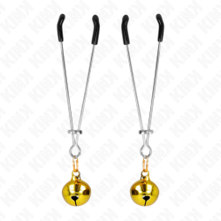 KINK - PINZAS PARA PEZONES FINA CON CASCABEL DORADO 7 CM