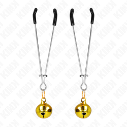 KINK - THIN BELL NIPPLE CLAMPS GOLD 7 CM