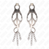 KINK - JAPANESE CLOVER NIPPLE CLAMPS WITH LITTLE CHAINS SILVER