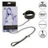 CALEXOTICS - NOCTURNAL COLLAR  LEASH LEATHER ADJUSTABLE BLACK