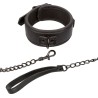 CALEXOTICS - NOCTURNAL COLLAR  LEASH LEATHER ADJUSTABLE BLACK