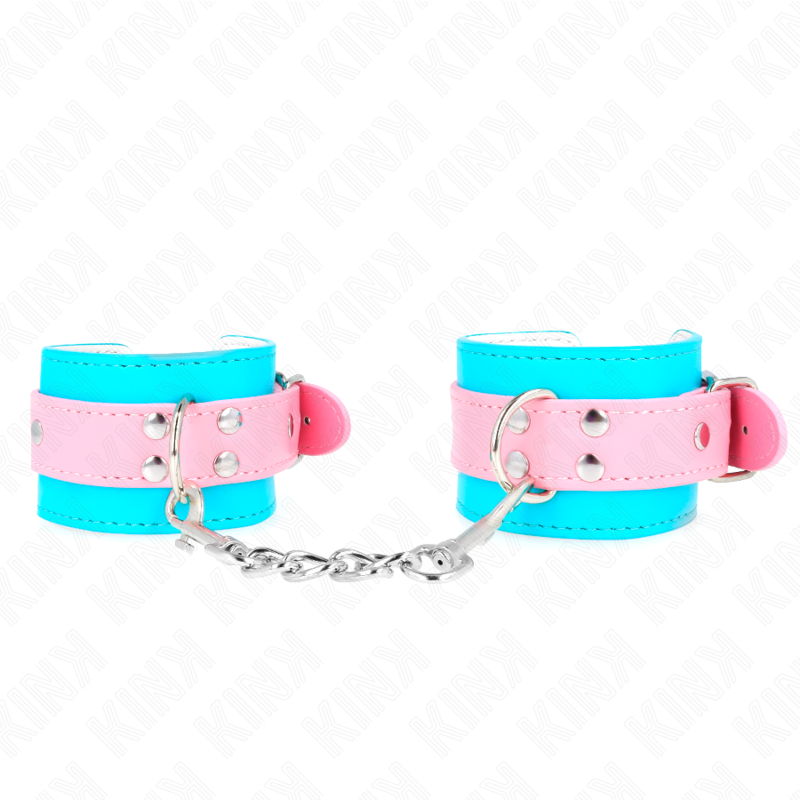 KINK - MUÑEQUERAS CHIC AZUL / ROSA AJUSTABLE 16-28 CM X 5 CM