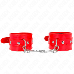 KINK - SHINY HAND CUFFS RED...