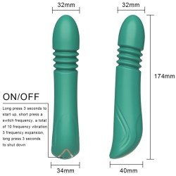 ARMONY - VIBRADOR  THRUSTING PUNTO G VERDE