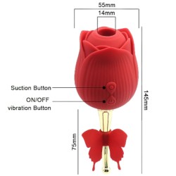 ARMONY - BUTTERFLY FLOWER SUCCIONADOR ROJO