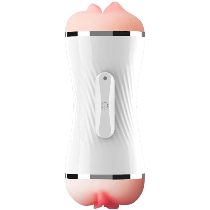 ARMONY - MASTURBADOR VIBRADOR DOBLE VAGINA  BOCA BLANCO