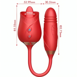 ARMONY - DELIGHT FLOWER VIBRADOR  THRUSTING CON LENGUA ROJO