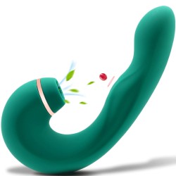 ARMONY - VIBRADOR  SUCCIONADOR FLEXIBLE VERDE