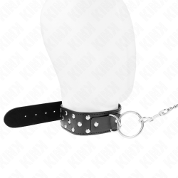 KINK - COLLAR CON CORREA 65 CM REMACHE ANILLA NEGRO AJUSTABLE 36-50 CM X 3.8 CM