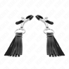 KINK - LEATHERETTE TASSEL NIPPLE CLAMPS 6 CM