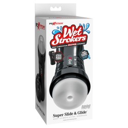 PDX EXTREME - SLIDE  GLIDE SELF-LUBRICATING MASTURBATOR CLEAR