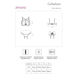 LIVCO CORSETTI FASHION - JEMANA CF 90414 SUJETADOR + TANGA NEGRO S/M