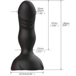 ARMONY - EXTREME A BLOOM ROSA VIBRADOR  PLUG ANAL CONTROL REMOTO NEGRO