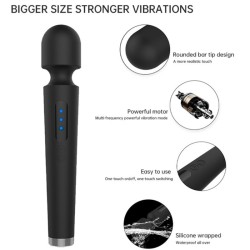 ARMONY - X POWER LARGE MASAJEADOR  VIBRADOR 7 VIBRACIONES NEGRO