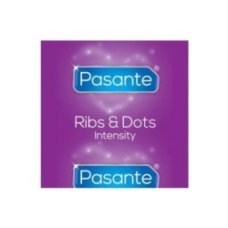 PASANTE - RIBS  DOTS PRESERVATIVOS INTENSITY 144 UNIDADES