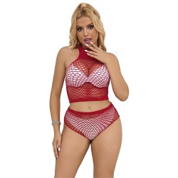 SUBBLIME - 952402 SET DE REJILLA CON BRILLANTES ROJO TALLA ÚNICA