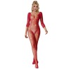 SUBBLIME - 952419 BODYSTOCKING DE REJILLA CON DIAMANTES MANGA LARGA ROJO XS/M