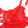 SUBBLIME - 954208 BABYDOLL DE ENCAJE CON TIRANTES AJUSTABLES ROJO S/M