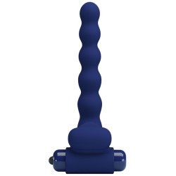 PRETTY LOVE - AJMAL ANILLO VIBRADOR CON PLUG AZUL