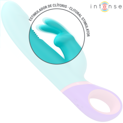 INTENSE - MÓNICA VIBRADOR RABBIT CON ESTIMULADOR ROTATORIO DEL PUNTO G AZUL