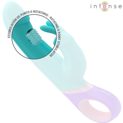 INTENSE - MÓNICA VIBRADOR RABBIT CON ESTIMULADOR ROTATORIO DEL PUNTO G AZUL