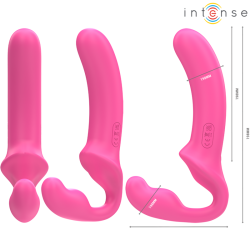 INTENSE - AMY VIBRADOR DOBLE 20 CM ROSA CONTROL REMOTO