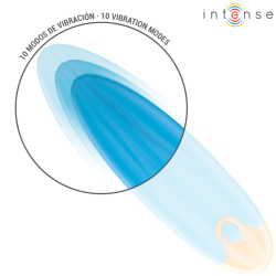 INTENSE - MIKE BALA VIBRADORA 10 VIBRACIONES AZUL CONTROL REMOTO