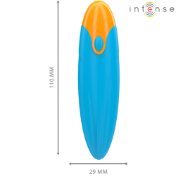 INTENSE - MIKE BALA VIBRADORA 10 VIBRACIONES AZUL CONTROL REMOTO