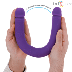 INTENSE - GUNTER DILDO DOBLE VIBRADOR 40 CM MORADO CONTROL REMOTO