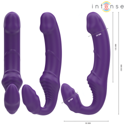 INTENSE - JILL VIBRADOR DOBLE 20 CM VIOLETA CONTROL REMOTO