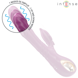 INTENSE - HALLE VIBRADOR MULTIFUNCIÓN CON LENGUA ESTIMULADORA EN FORMA DE DELFÍN MORADO