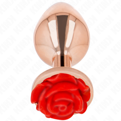 KINK - PLUG ANAL ORO ROSADO ROSA ROJA L