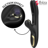 IBIZA - VIBRADOR  HI-TECH RABITT POR ONDAS CLITORIALES Y  DOBLE PINCHING NEGRO