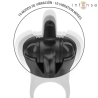 INTENSE - MABEL ANILLO VIBRADOR 10 VIBRACIONES CON ESTIMULADOR DE CLÍTORIS NEGRO