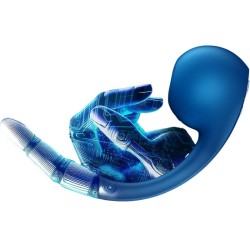 SATISFYER - PRO+ WAVE 4 ESTIMULADOR PUNTO G  AIR PULSE APLICACIÓN GRATUITA AZUL OSCURO