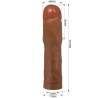 PRETTY LOVE - KYLIAN PENIS SLEEVE WITH 7.6 CM EXTENSION MULATTO