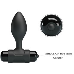 PRETTY LOVE - VIBRA BUTT 10 VIBRATIONS ANAL PLUG BLACK