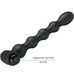 PRETTY LOVE - LYNN SILICONE ANAL PLUG 10 VIBRATIONS BLACK