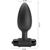 PRETTY LOVE - VIBRA BUTT PLUG 2 PLUG ANAL 10 VIBRACIONES NEGRO